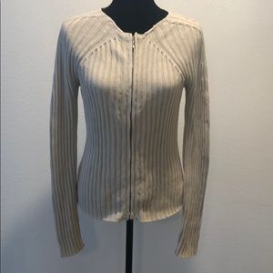 Oatmeal zip up sweater